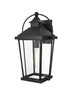 Elegant Lighting 1 Light Luz 20 inch Outdoor Wall sconce in Black in Black and Clear Finish Model: OD605W20BK