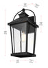 Elegant Lighting 1 Light Luz 20 inch Outdoor Wall sconce in Black in Black and Clear Finish Model: OD605W20BK