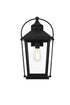 Elegant Lighting 1 Light Luz 20 inch Outdoor Wall sconce in Black in Black and Clear Finish Model: OD605W20BK