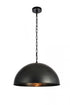 Elegant Lighting 1 Light Merce Collection Pendant D20 H12.75 Lt:1 in Vintage Black Finish Model: LD6013D20BK