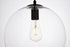 Elegant Lighting 1 Light Placido Collection Pendant D11.8 H11.4 Lt:1 in Black and Clear Finish Model: LDPD2114