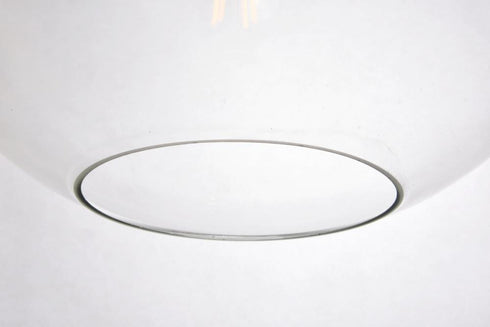 Elegant Lighting 1 Light Placido Collection Pendant D15.7 H16.5 Lt:1 in Black and Clear Finish Model: LDPD2112