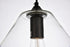 Elegant Lighting 1 Light Placido Collection Pendant D9.4 H10.8 Lt:1 in Black and Clear Finish Model: LDPD2115