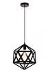 Elegant Lighting 1 Light Redmond Collection Pendant D13.0 Inch H14.6 Lt:1 in Black Finish Model: LDPD2110