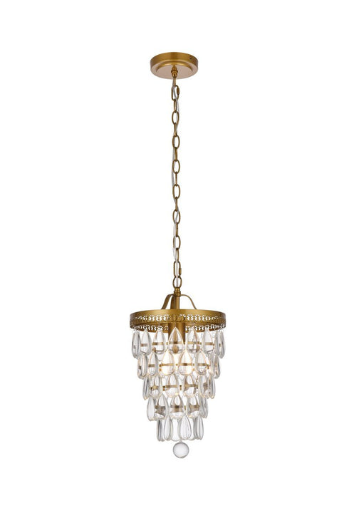 Elegant Lighting 1 Light Reese 9 inch pendant in black Model: LD714D9BK