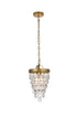 Elegant Lighting 1 Light Reese 9 inch pendant in black Model: LD714D9BK