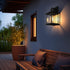 Elegant Lighting 1 Light Saul 13 inch Outdoor Wall sconce in Black in Black and Clear Finish Model: OD612W13BK