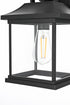 Elegant Lighting 1 Light Saul 13 inch Outdoor Wall sconce in Black in Black and Clear Finish Model: OD612W13BK