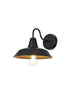 Elegant Lighting 1 Light Tinsley 13 inch Outdoor Wall sconce in Black in Black and Clear Finish Model: OD610W13BK