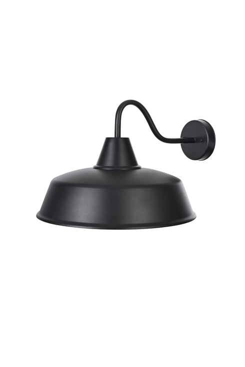 Elegant Lighting 1 Light Tinsley 20 inch Outdoor Wall sconce in Black in Black and Clear Finish Model: OD610W18BK