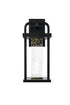 Elegant Lighting 1 Light Uriah 16 inch LED Outdoor Wall sconce in Black in Black and Clear Finish Model: OD602W15BK