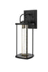 Elegant Lighting 1 Light Zev 15 inch LED Outdoor Wall sconce in Black in Black and Clear Finish Model: OD601W15BK