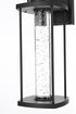 Elegant Lighting 1 Light Zev 15 inch LED Outdoor Wall sconce in Black in Black and Clear Finish Model: OD601W15BK