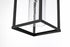 Elegant Lighting 1 Light Zora 19 inch Outdoor Wall sconce in Black in Black and Clear Finish Model: OD606W19BK