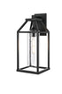 Elegant Lighting 1 Light Zora 19 inch Outdoor Wall sconce in Black in Black and Clear Finish Model: OD606W19BK
