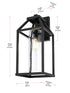 Elegant Lighting 1 Light Zora 19 inch Outdoor Wall sconce in Black in Black and Clear Finish Model: OD606W19BK