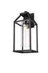 Elegant Lighting 1 Light Zora 24 inch Outdoor Wall sconce in Black in Black and Clear Finish Model: OD606W24BK