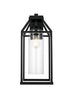 Elegant Lighting 1 Light Zora 24 inch Outdoor Wall sconce in Black in Black and Clear Finish Model: OD606W24BK