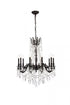 Elegant Lighting 10 Light Rosalia Hang D28 Inch H31 Inch L10 DB G RC in Dark Bronze Finish Model: 9210D28DB-GT/RC