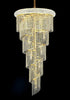 Elegant Lighting 18 Light Spiral Hang No Neck D22 Inch H48 Inch L18 CH RC in Chrome Finish Model: V1801SR22C/RC
