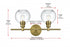 Elegant Lighting 2 Light Collier 2 Light in Satin Gold and Clear Glass Wall Sconce Model: LD2314SG