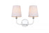 Elegant Lighting 2 Light Colson 2 Light in Black and Clear Bath Sconce Model: LD7322W16BLK