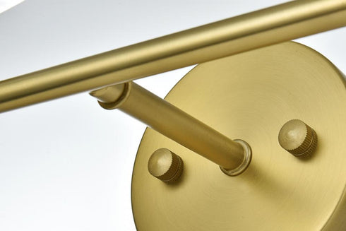 Elegant Lighting 2 Light Gene 2 Light in Satin Gold and Clear Glass Wall Sconce Model: LD2312SG