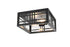 Elegant Lighting 2 Light Harley 11 inch Outdoor Flush Mount in Black in Black and Clear Finish Model: OD613F5BK