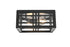 Elegant Lighting 2 Light Harley 11 inch Outdoor Flush Mount in Black in Black and Clear Finish Model: OD613F5BK