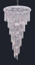 Elegant Lighting 22 Light Spiral Hang No Neck D30 Inch H54 Inch L22 CH RC in Chrome Finish Model: V1801SR30C/RC