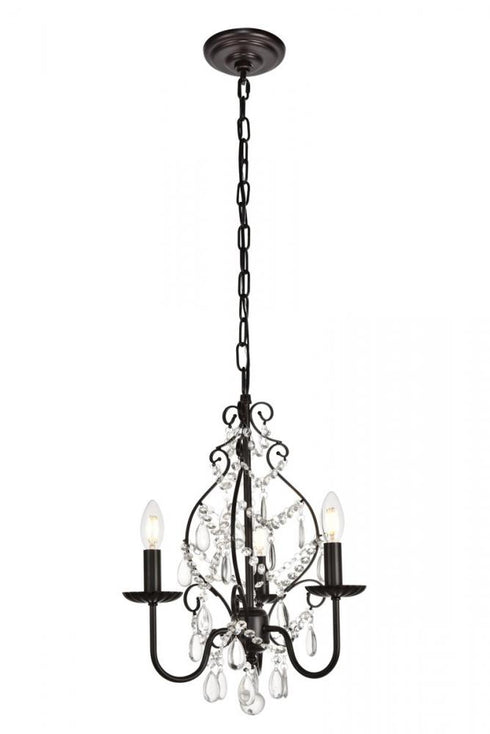 Elegant Lighting 3 Light BLAISE Collection Pendant D15 H20 Lt:3 Oil rubbed bronze Finish Model: LD5003D15ORB