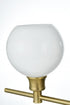 Elegant Lighting 3 Light Collier 3 Light in Satin Gold and Frosted White Glass Wall Sconce Model: LD2319SG