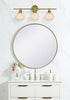 Elegant Lighting 3 Light Collier 3 Light in Satin Gold and Frosted White Glass Wall Sconce Model: LD2319SG