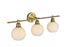 Elegant Lighting 3 Light Collier 3 Light in Satin Gold and Frosted White Glass Wall Sconce Model: LD2319SG