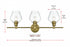 Elegant Lighting 3 Light Gene 3 Light in Satin Gold and Clear Glass Wall Sconce Model: LD2316SG