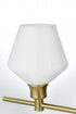Elegant Lighting 3 Light Gene 3 Light in Satin Gold and Frosted White Glass Wall Sconce Model: LD2317SG