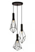 Elegant Lighting 3 Light Jago Collection Pendant D16.0 H30.4 Lt:3 in Black Finish Model: LDPD2108