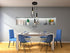 Elegant Lighting 3 Light Jago Collection Pendant D16.0 H30.4 Lt:3 in Black Finish Model: LDPD2108