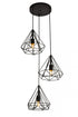 Elegant Lighting 3 Light Jago Collection Pendant D18.1 H24.3 Lt:3 in Black Finish Model: LDPD2091
