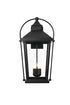 Elegant Lighting 3 Light Luz 24 inch Outdoor Wall sconce in Black in Black and Clear Finish Model: OD605W24BK