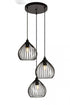 Elegant Lighting 3 Light Sayer Collection Pendant D16.0 H23.1 Lt:3 in Black Finish Model: LDPD2095