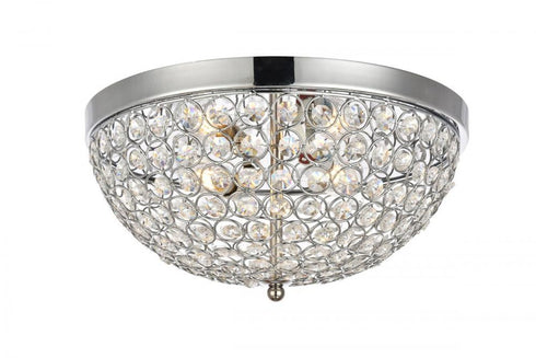 Elegant Lighting 3 Light Taye Collection Flushmount D13.5 H6.3 Lt:3 in Chrome Finish Model: LD5012F13C