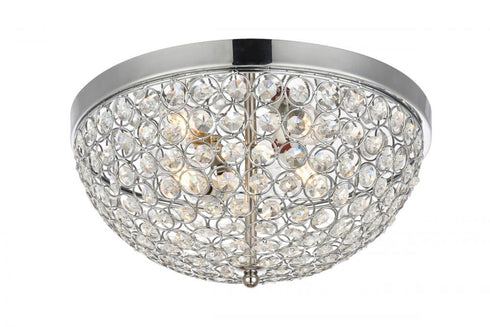 Elegant Lighting 3 Light Taye Collection Flushmount D13.5 H6.3 Lt:3 in Chrome Finish Model: LD5012F13C