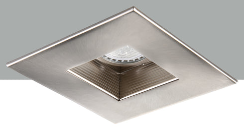 Elegant Lighting 4 Inch Brushed Nickel Square baffle Trim MR16 in BRUSH NICKEL Finish Model: R4-590BN