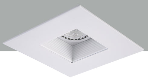 Elegant Lighting 4 Inch Matte in White Square baffle Trim MR16 Model: R4-590MW