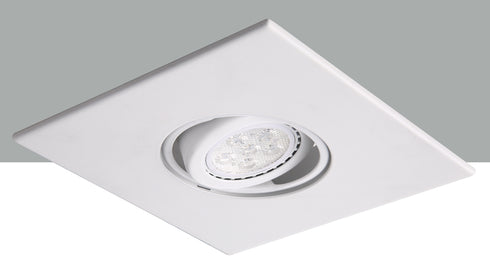 Elegant Lighting 4 Inch Square Matte in White 35 degree adjustable spot Model: R4-588MW