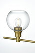 Elegant Lighting 4 Light Collier 4 Light in Satin Gold and Clear Glass Wall Sconce Model: LD2322SG