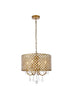 Elegant Lighting 4 Light Elise 14 inch pendant in black Model: LD711D14BK