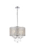 Elegant Lighting 4 Light Elise 14 inch pendant in black Model: LD711D14BK
