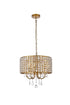 Elegant Lighting 4 Light Elise 14 inch pendant in black Model: LD713D14BK